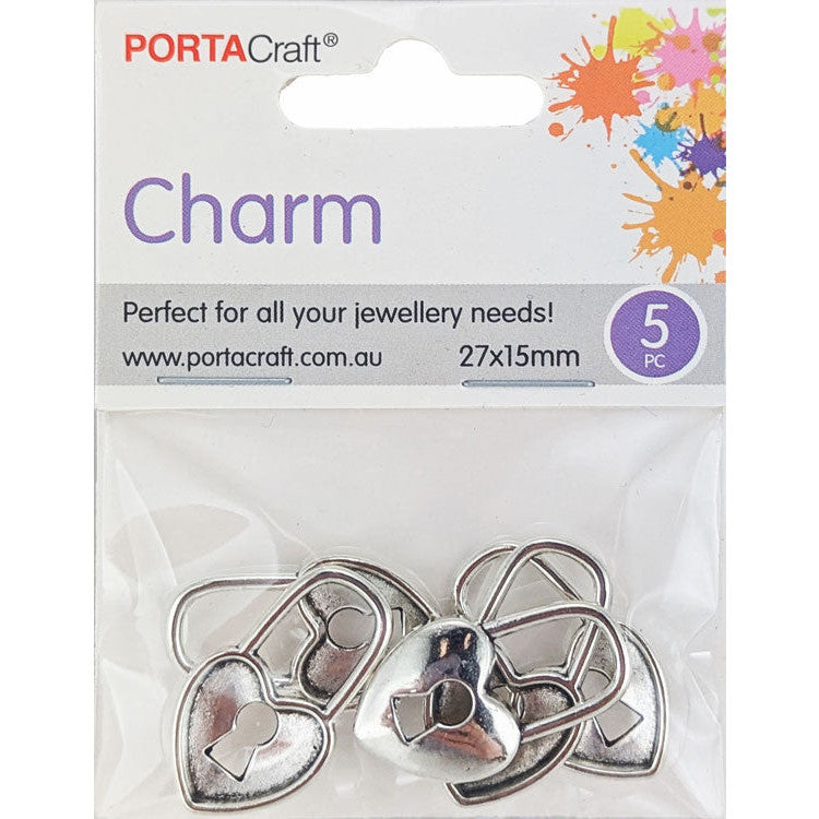 Porta Craft gold tone heart-shaped split rings 30mm four pack