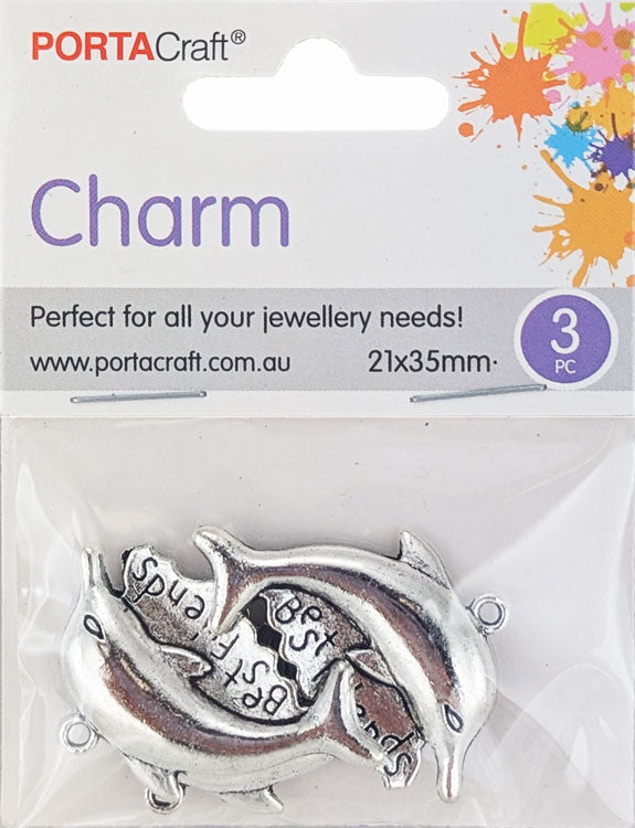 Porta Craft gold tone heart-shaped split rings 30mm four pack