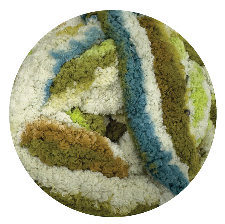 Mega Chenille Yarn 300g 29m 20ply Multi Pistachio Swirl