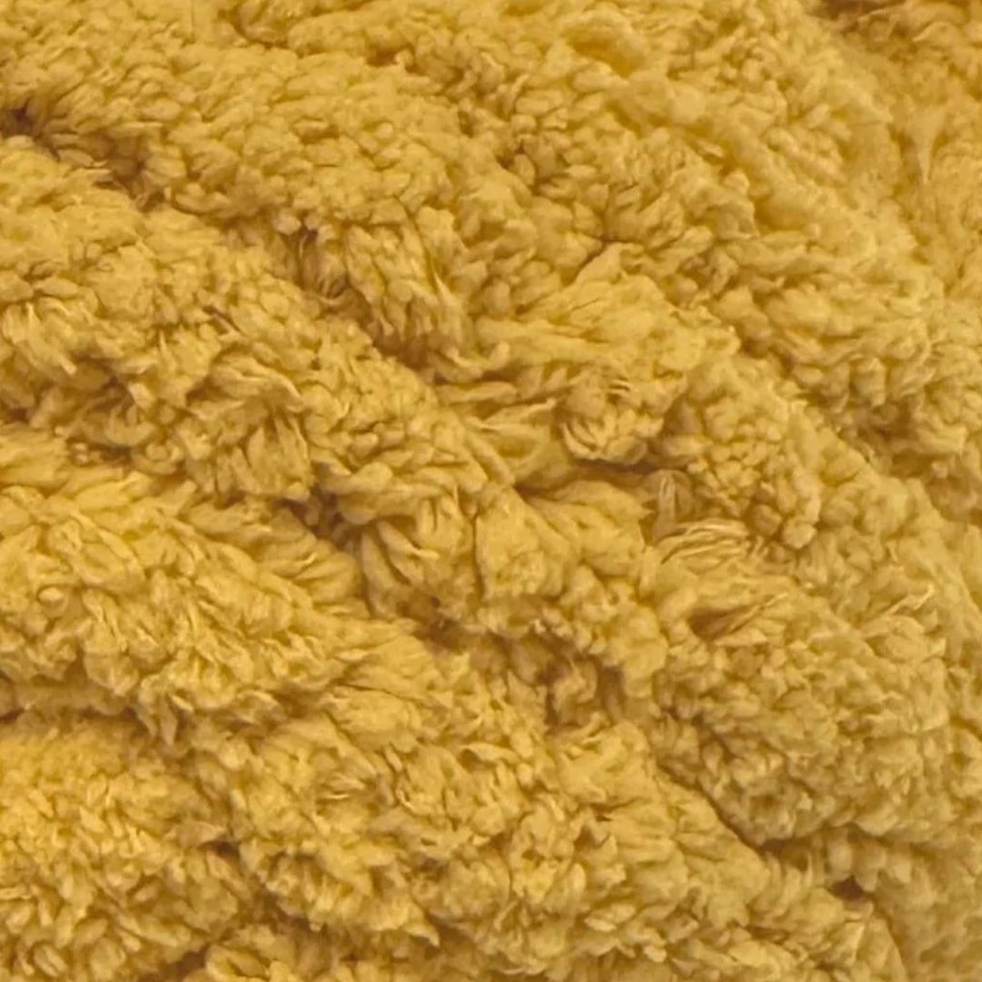Mega Chenille Yarn 300g 29m 20ply Solid Mustard