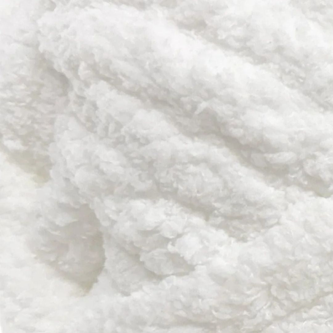 Mega Chenille Yarn 300g 29m 20ply Solid Pure White