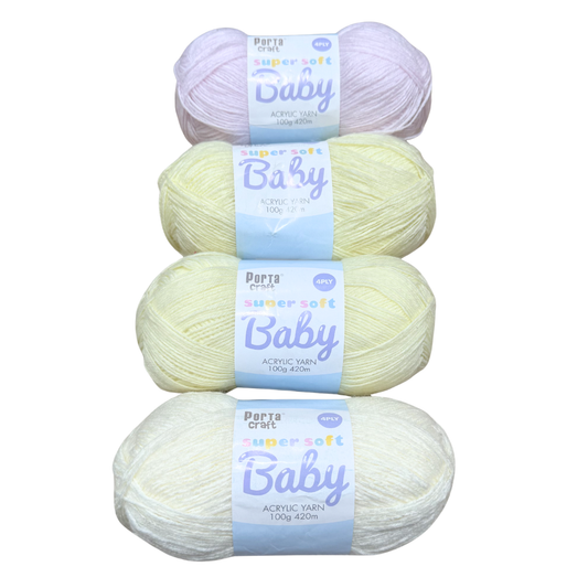 DUSTY Super Soft Baby Acrylic Yarn 420m 4ply Pastel Picnic 4pk Mixed Bundle