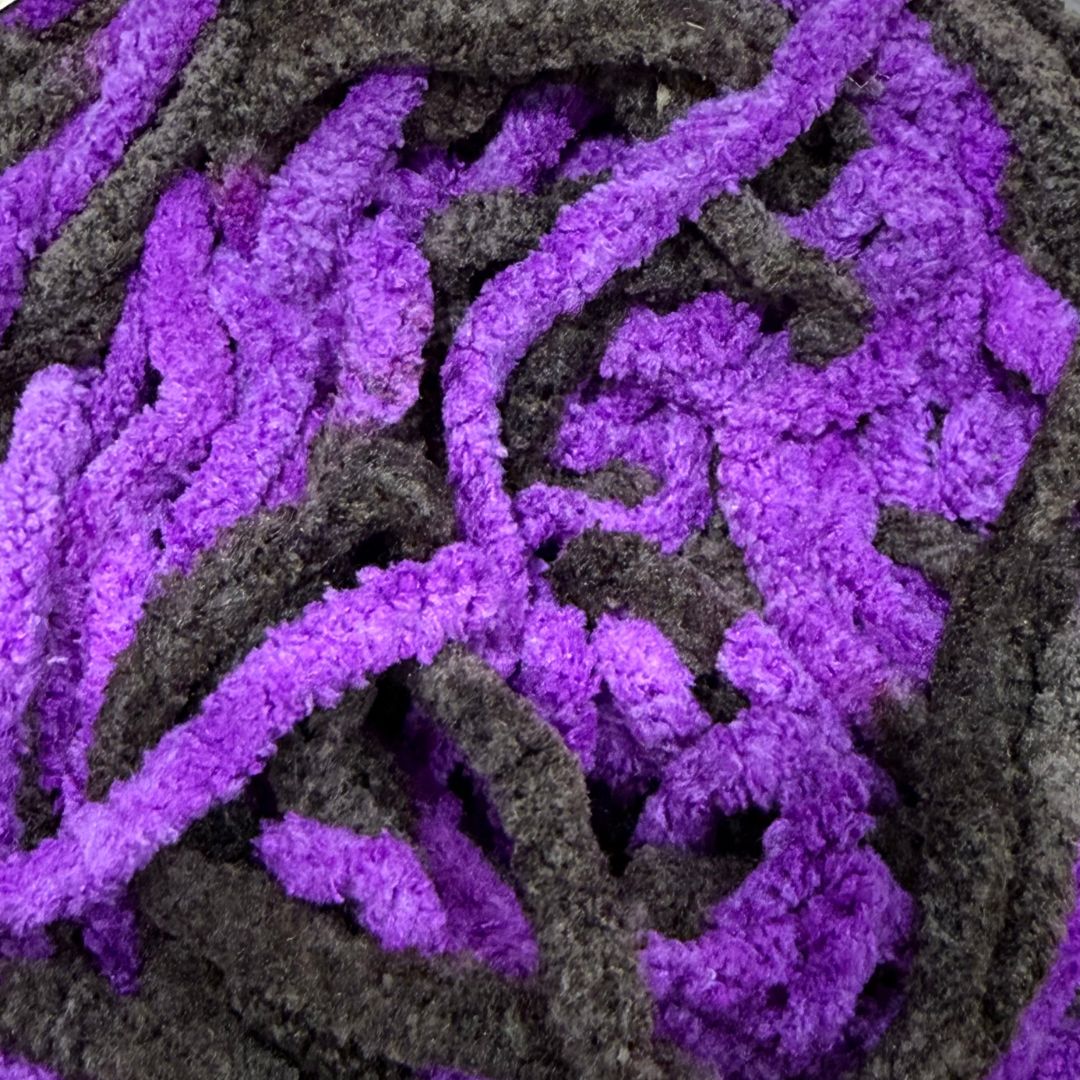 DUSTY Chenille Blanket Yarn 100g Purple Sleepy Sky 3pk Bundle