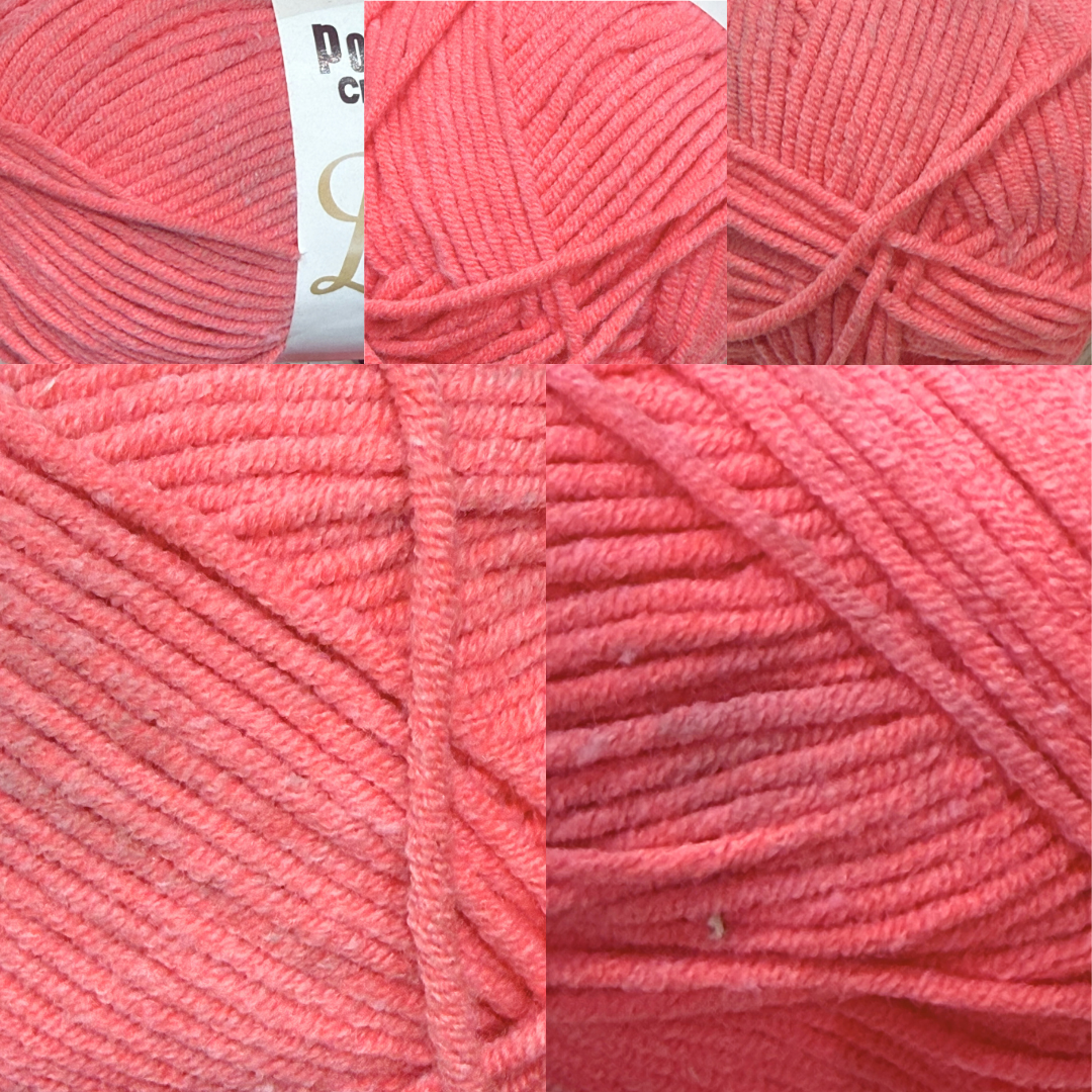 DUSTY Luxe Cotton Blend 100g 220m 8ply Coral 7pk Bundle