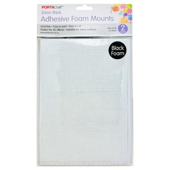 Adhesive Foam Mounts (Black Foam) - 2mmx5mmx5mm Or 2mmx15mmx10mm - 2 Sheet