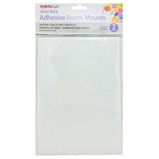 Adhesive Foam Mounts (White Foam) - 3mmx5mmx5mm Or 3mmx15mmx10mm - 2 Sheet