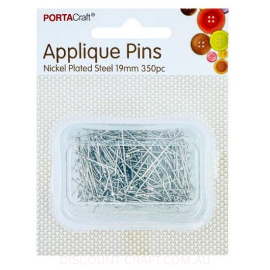Applique Pins Nickel Plated Steel - 19mm 350pk