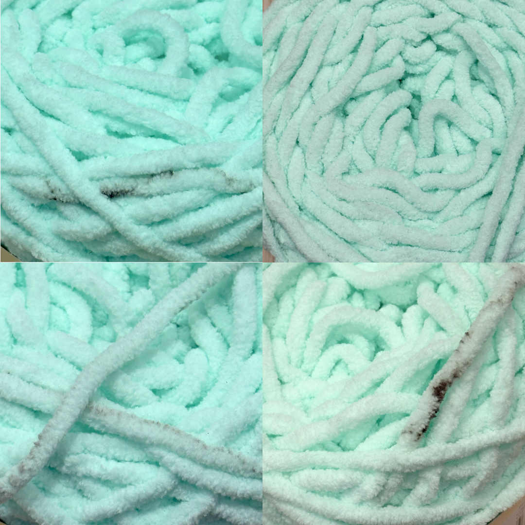 DUSTY Chenille Blanket Yarn 100g Minty Baby Blue 4pk Bundle
