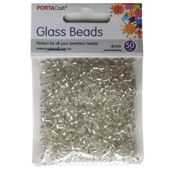 Translucent Glass Beads 4mm - 50gram Pack