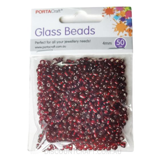 Translucent Glass Beads 4mm - 50gram Pack