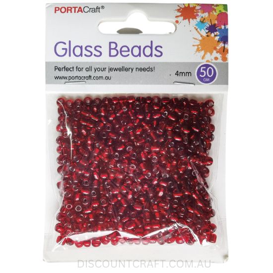 Translucent Glass Beads 4mm - 50gram Pack