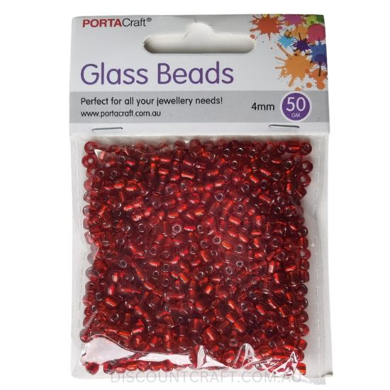 Translucent Glass Beads 4mm - 50gram Pack
