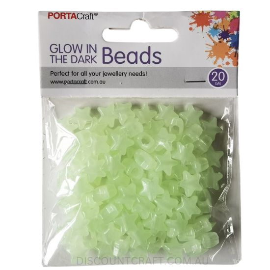 Glow in the Dark Beads Stars 20g
