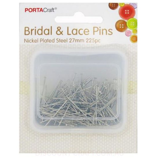 Stainless Steel Bridal & Lace Pins - 27mm 225pk