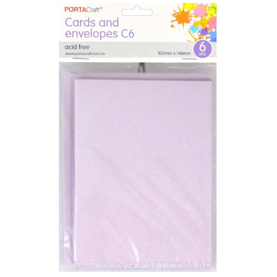 C6 Cards and Envelopes Set in the colour Lilac