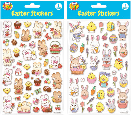 Easter Crystal Gem Stickers Sheet - 2 Assorted Designs