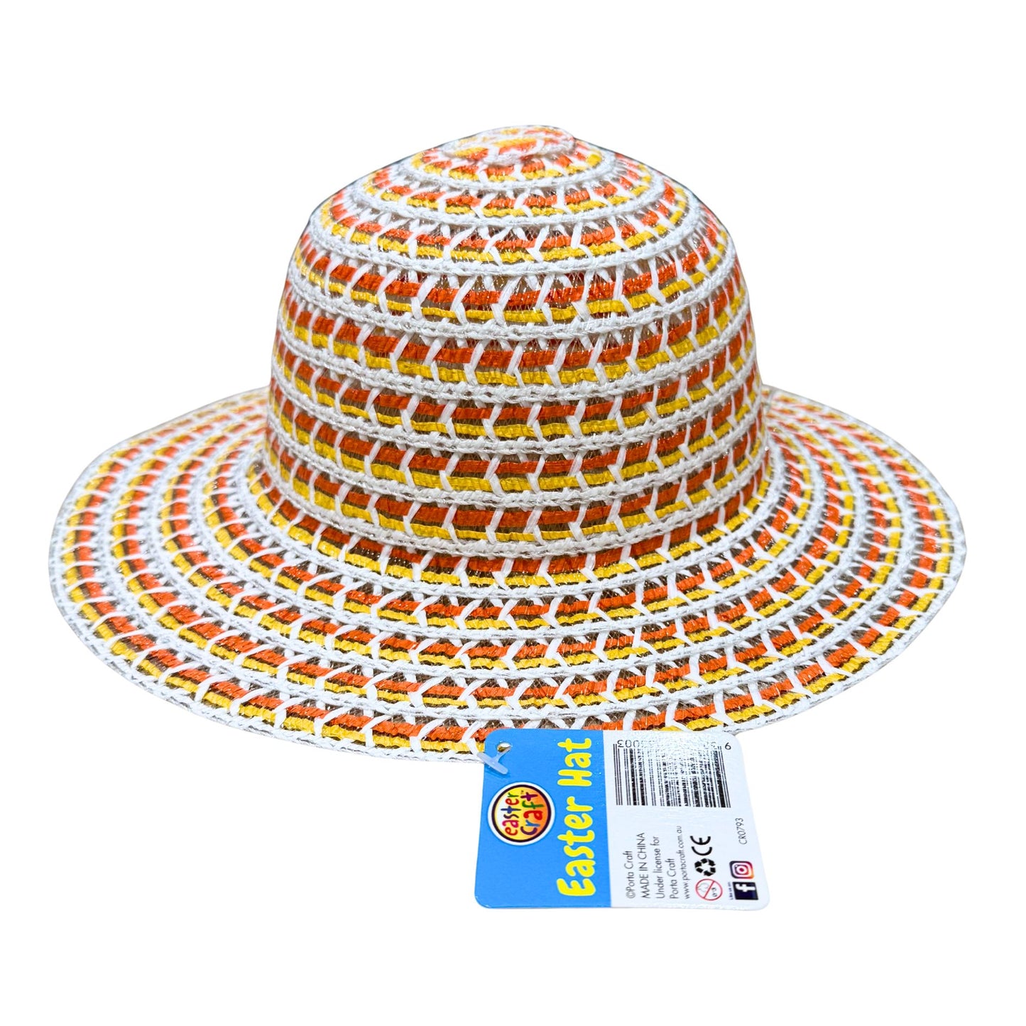 Easter Bonnet Hat 30cm - Orange/Yellow
