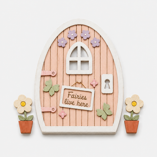 Fairy Door 3D Wooden - Fairies Live Here