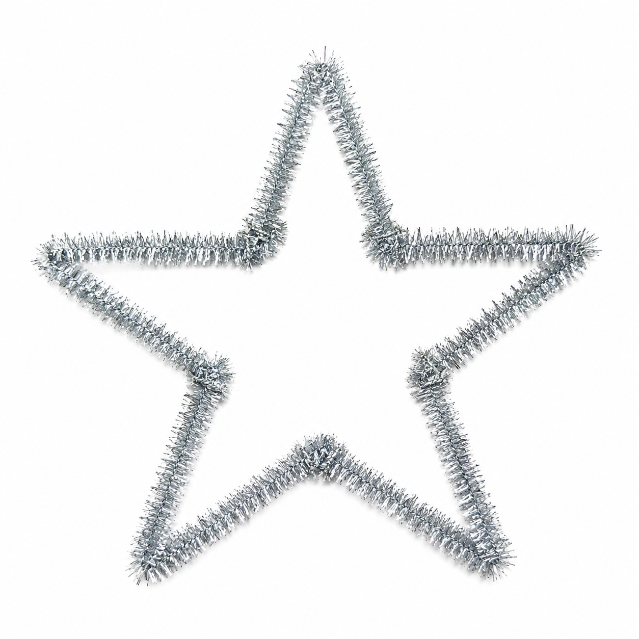 Chenille Stems Tinsel 6mm 24pc - Silver