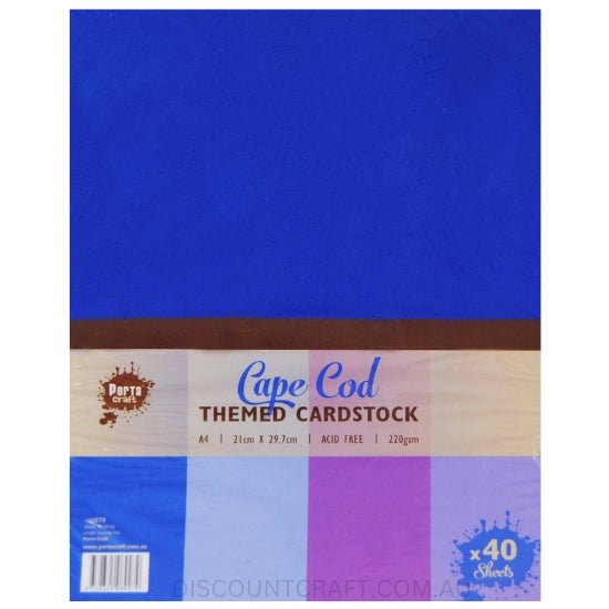 Colour Block Card A4 40pk - Cape Cod