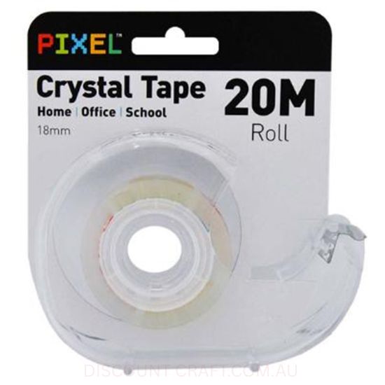 Crystal Sticky Tape 18mm x 20m with dispenser