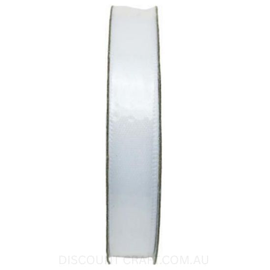 Satin Ribbon Double Sided 12mm x 5 metres - White