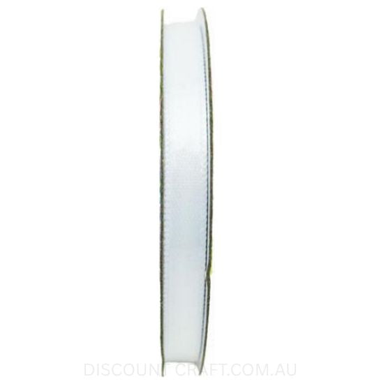 Satin Ribbon Double Sided 6mm x 8 metres - White
