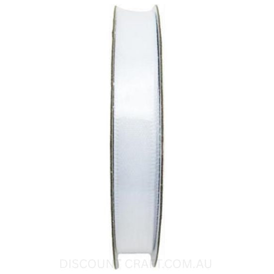 Satin Ribbon Double Sided 9mm x 6 metres - White