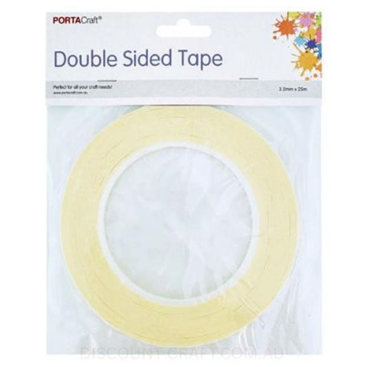 Clear Double Sided Tape 3.2mm x 25m Roll