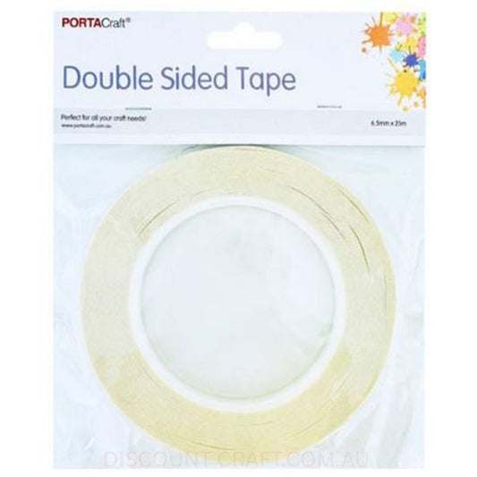 Clear Double Sided Tape 6.5mm x 25m