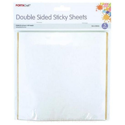 Double Sided Sticky Sheets 153x153mm 5pk