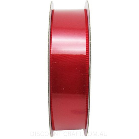 Satin Ribbon Double Sided 18mm x 5 metres - Red