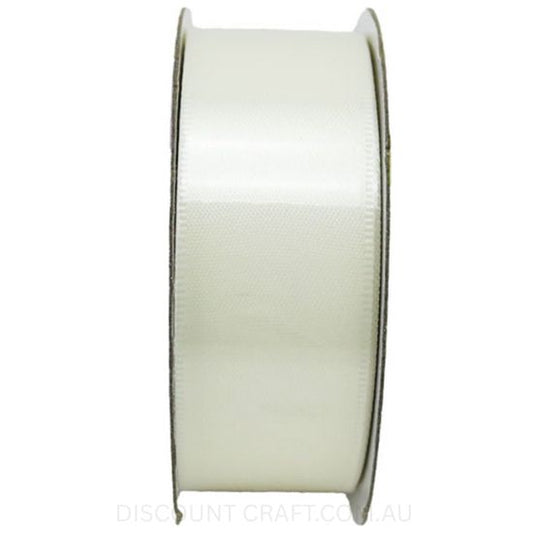 Satin Ribbon Double Sided 25mm x 5 metres - Ivory