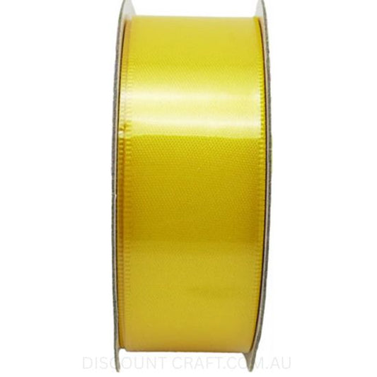 Satin Ribbon Double Sided 25mm x 5 metres - Yellow