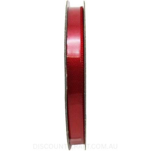 Satin Ribbon Double Sided 6mm x 8 metres - Red