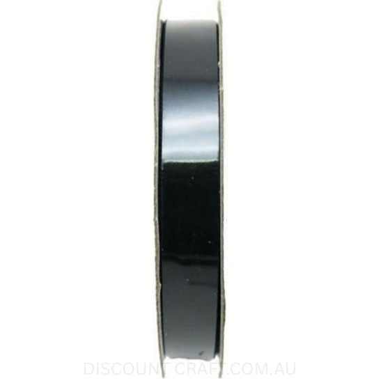 Satin Ribbon Double Sided 9mm x 6 metres - Black