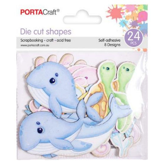 Self-Adhesive Die Cut Shapes - Marine Life 24pk