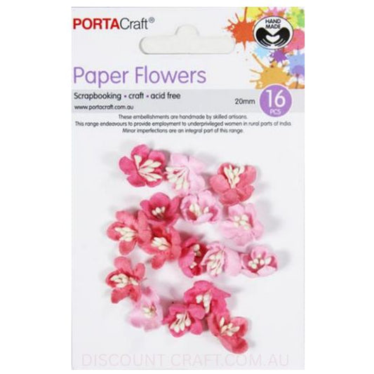 Paper Flowers - Flamingo 20mm 16pk