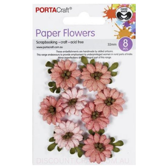 Paper Flowers Water Lily - Flamingo 32mm 8pk