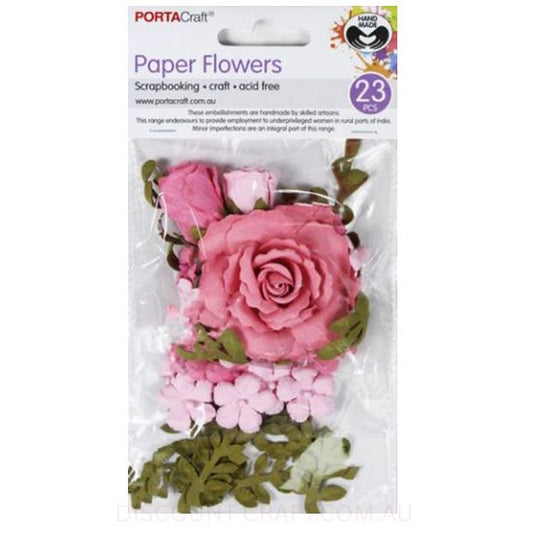 Paper Flowers - Flamingo Rose Set 23pk