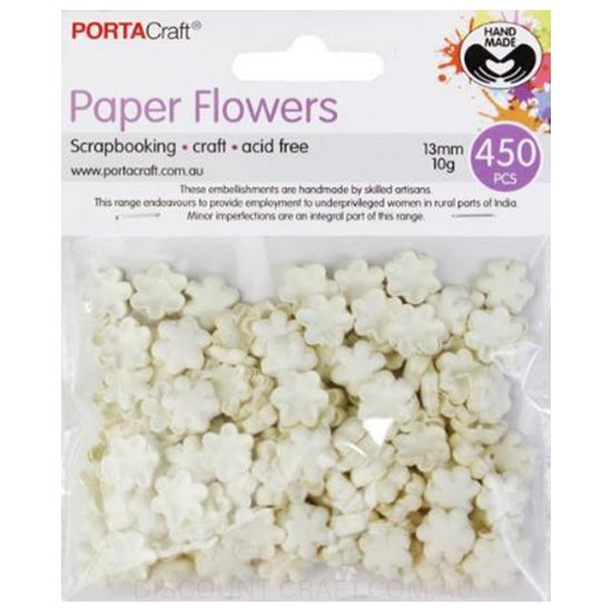 Paper Flowers - Ivory 13mm 450pk