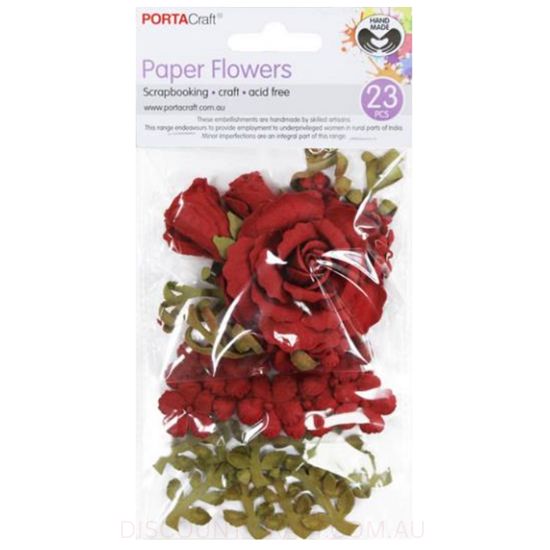 Paper Flowers - Red Rose Set 23pk
