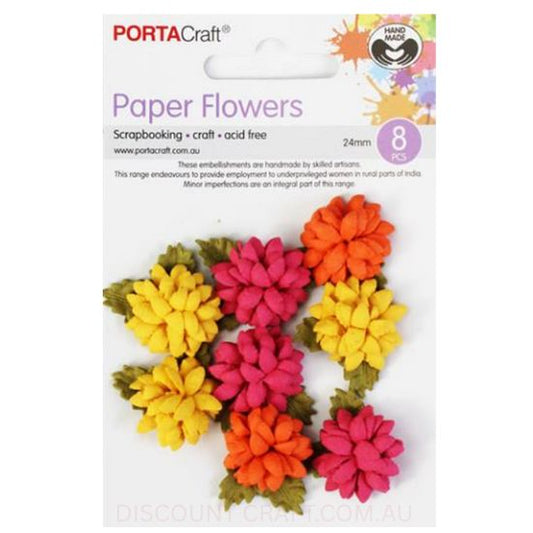 Paper Flowers Lotus Bloom - Sunset 24mm 8pk
