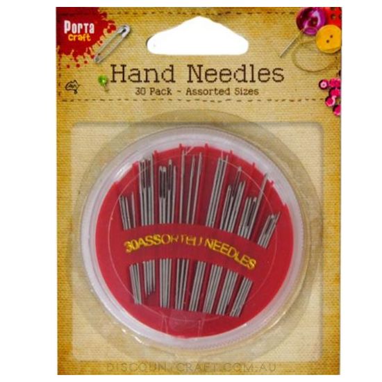 Hand Needles Assorted Sizes 30pk