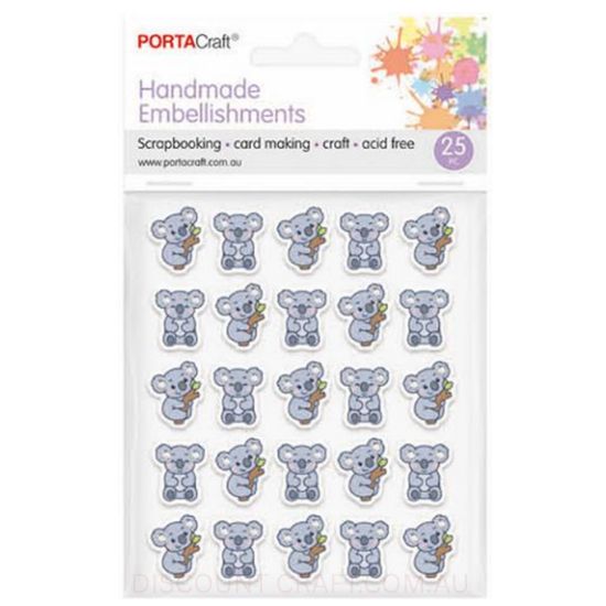Handmade Embellishments - Aussie Koalas 25pk