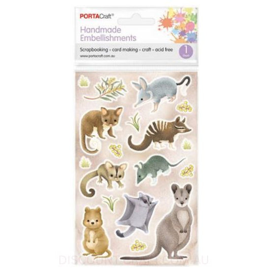 Handmade Embellishments - Aussie Animals