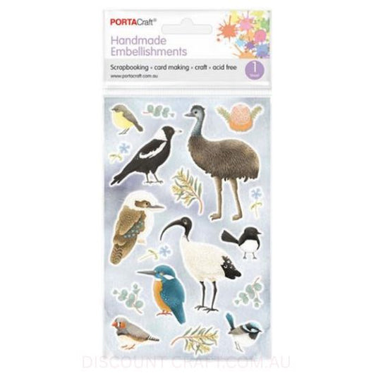 Handmade Embellishments - Aussie Birds