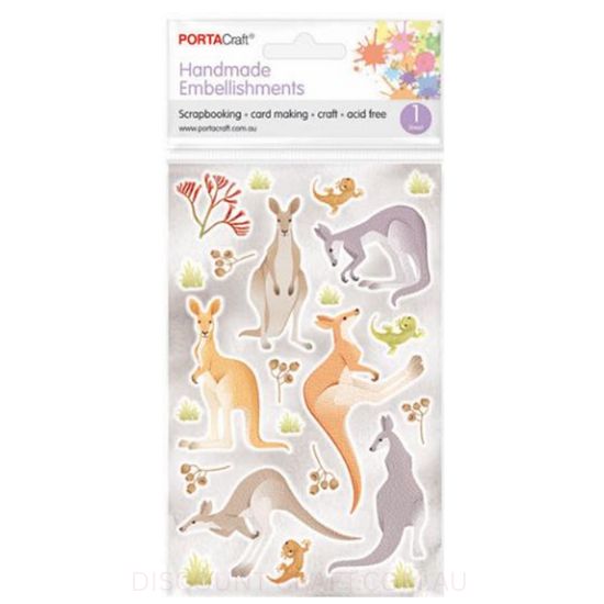 Handmade Embellishments - Aussie Kangaroo