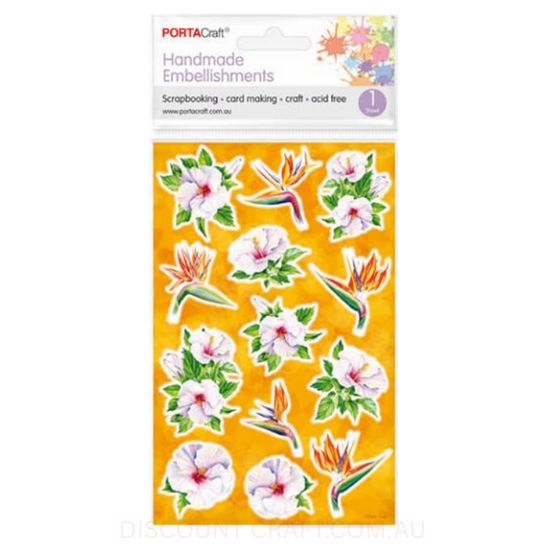 Handmade Embellishments - Tropical Flowers