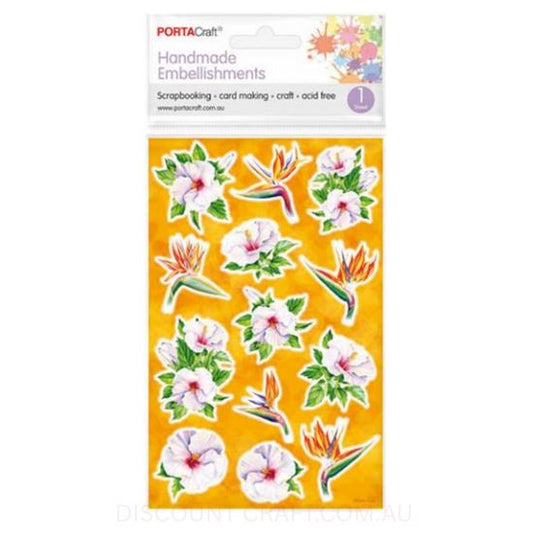 Handmade Embellishments - Tropical Flowers